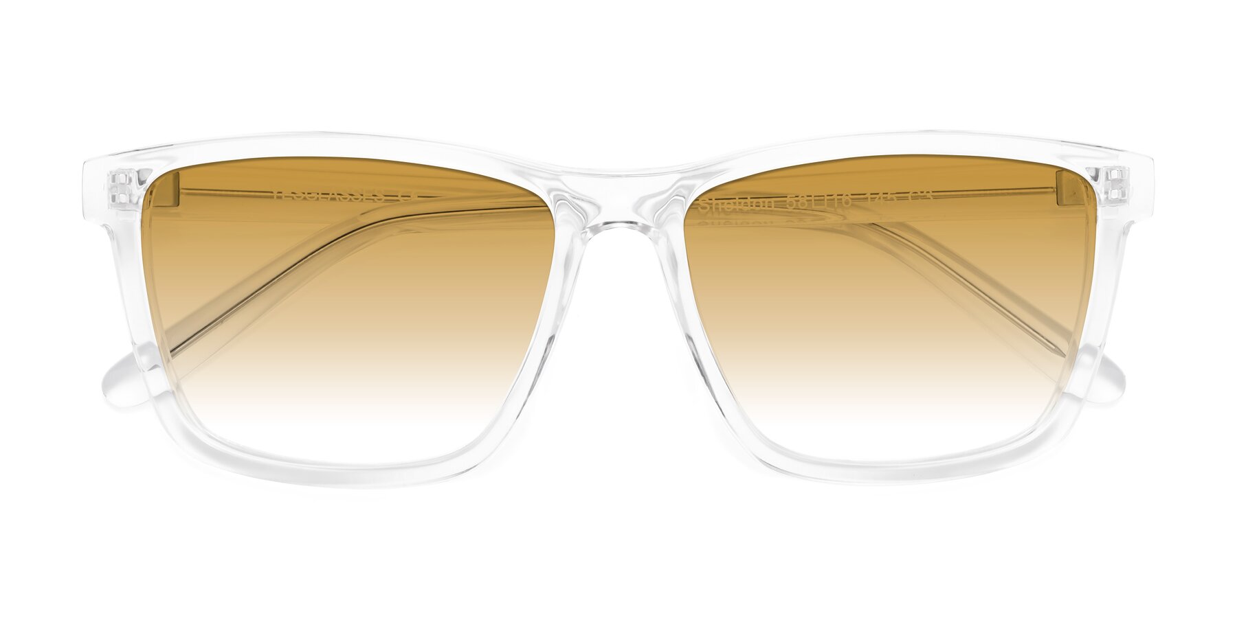 Folded Front of Sheldon in Clear with Champagne Gradient Lenses