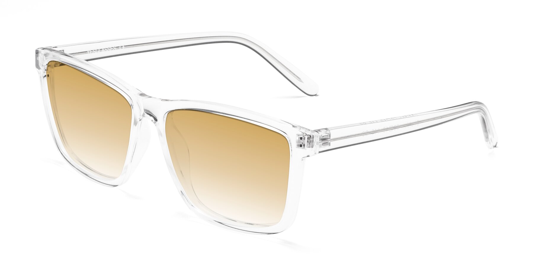 Angle of Sheldon in Clear with Champagne Gradient Lenses