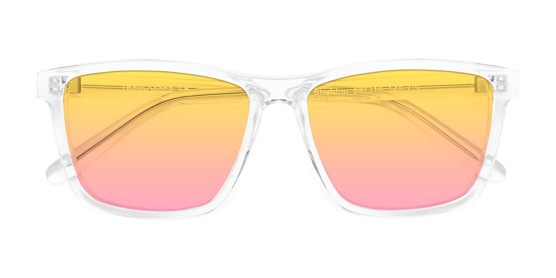 Folded Front of Sheldon in Clear with Yellow / Pink Gradient Lenses