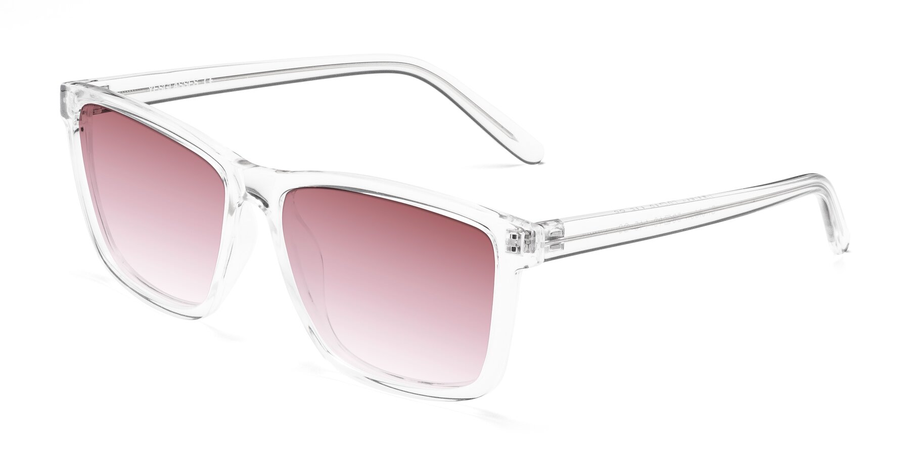 Angle of Sheldon in Clear with Garnet Gradient Lenses