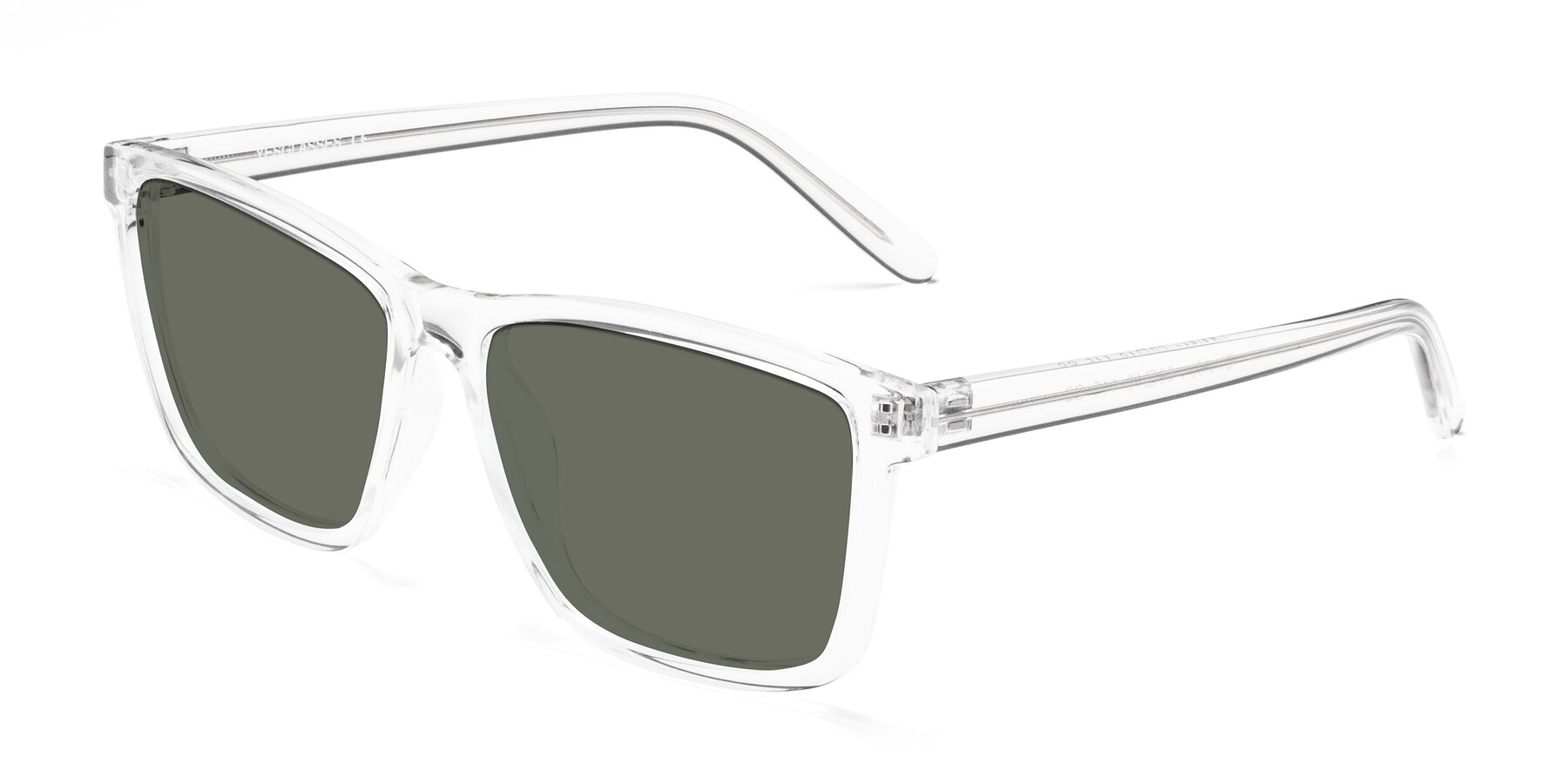 Angle of Sheldon in Clear with Gray Polarized Lenses