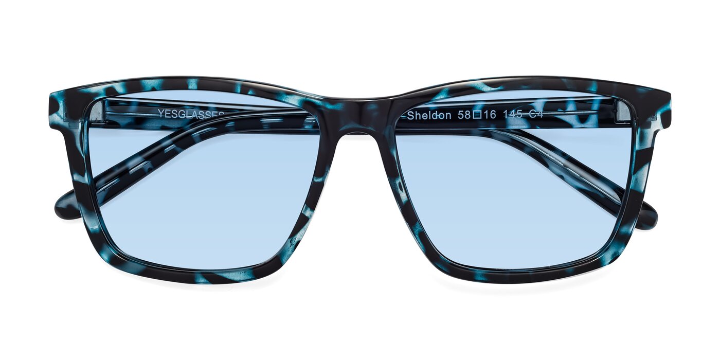Sheldon - Blue Tortoise Tinted Sunglasses
