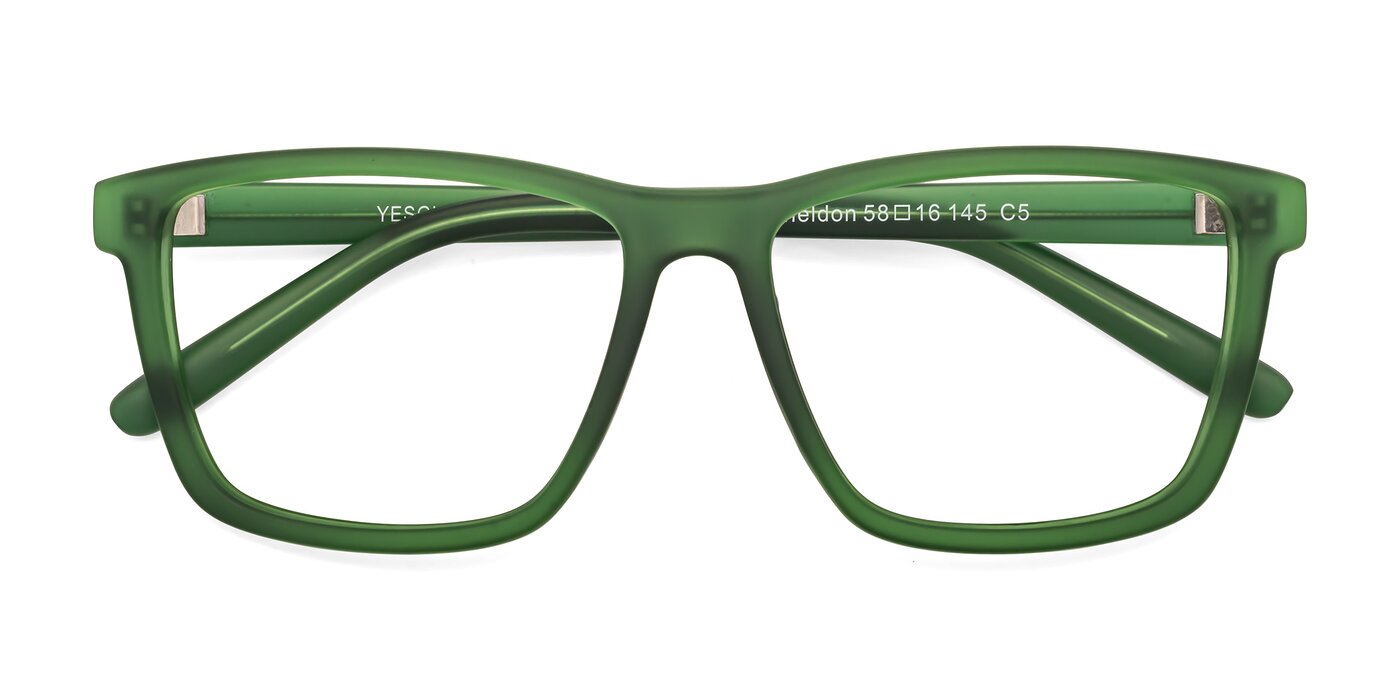 Sheldon - Green Eyeglasses