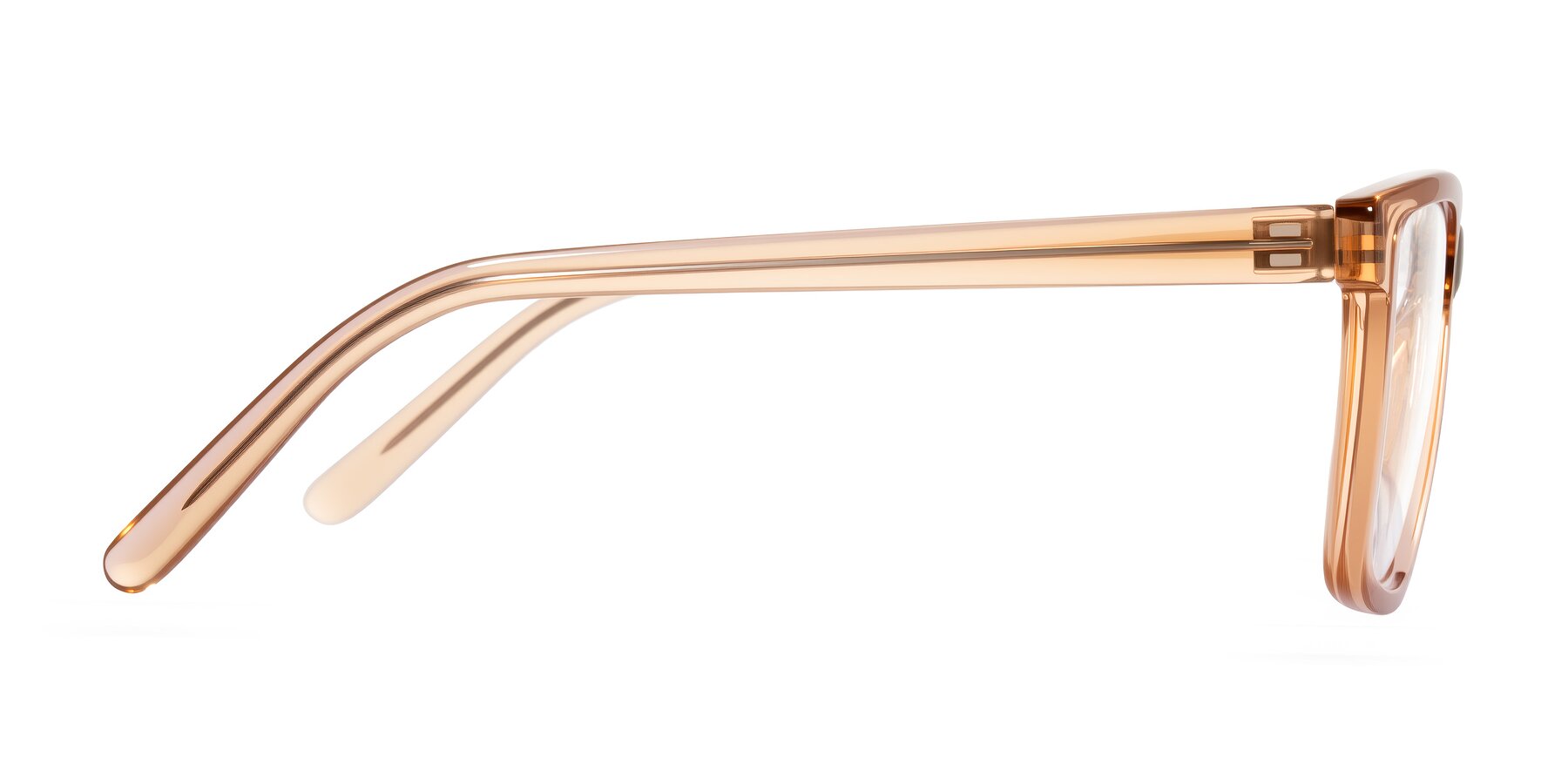 Side of Sheldon in Amber with Clear Eyeglass Lenses