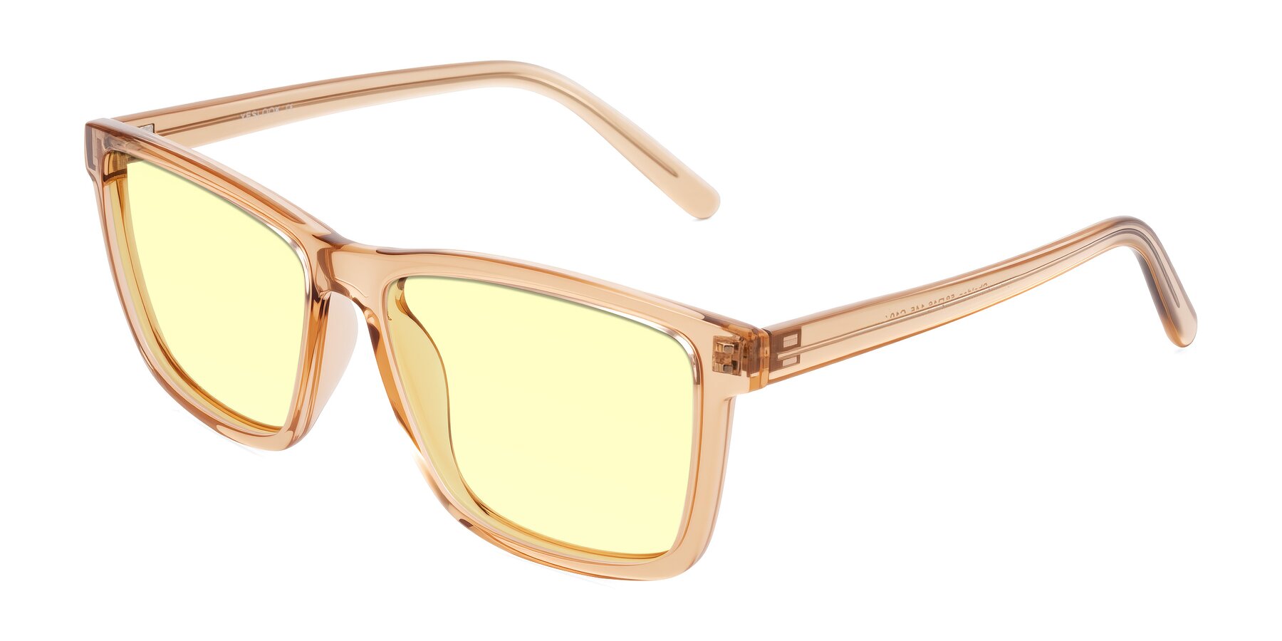 Angle of Sheldon in Amber with Light Yellow Tinted Lenses