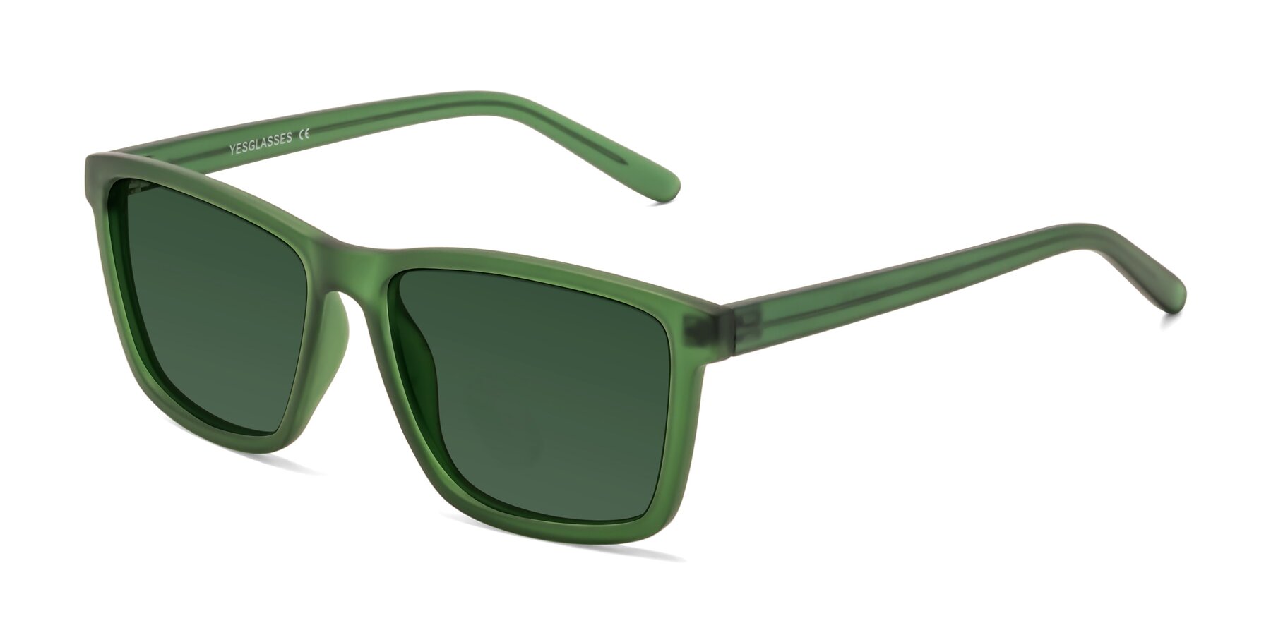 Angle of Sheldon in Green with Green Tinted Lenses
