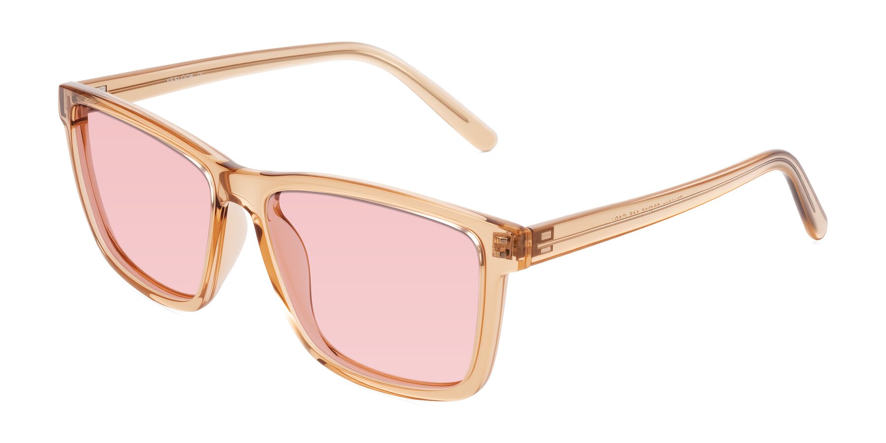 Angle of Sheldon in Amber with Light Garnet Tinted Lenses