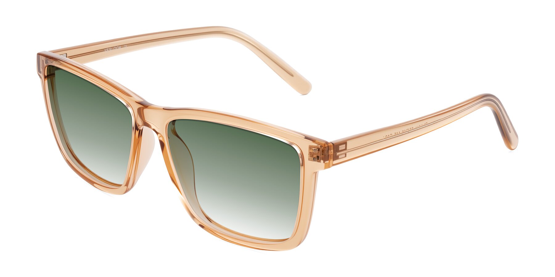 Angle of Sheldon in Amber with Green Gradient Lenses