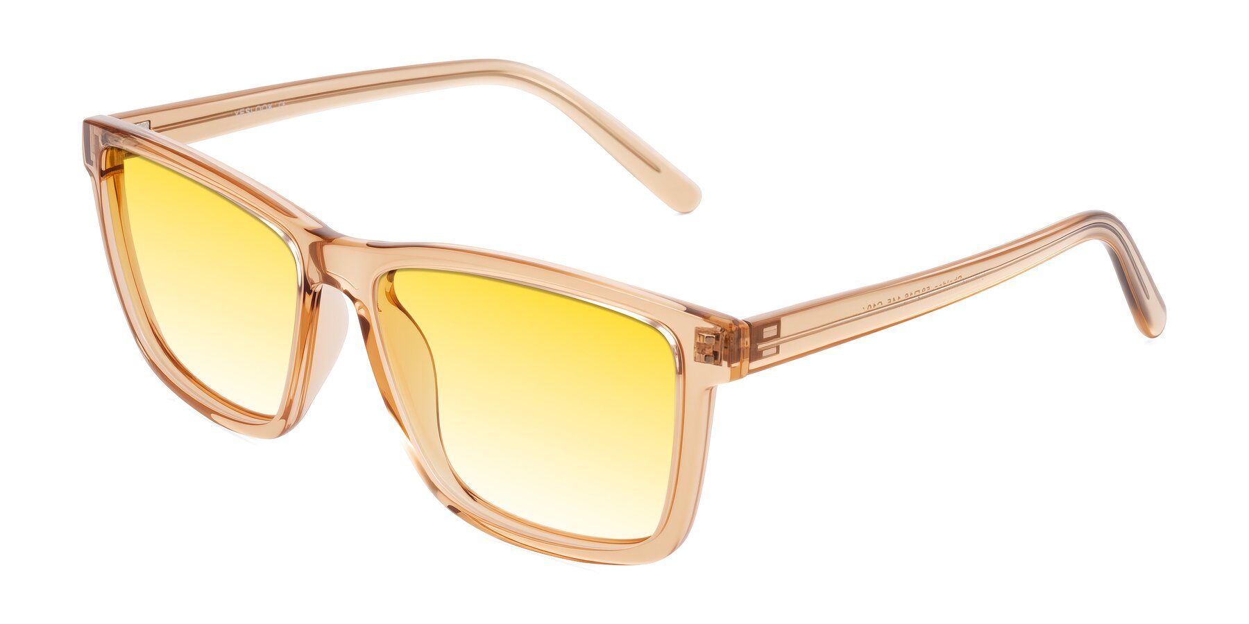 Angle of Sheldon in Amber with Yellow Gradient Lenses