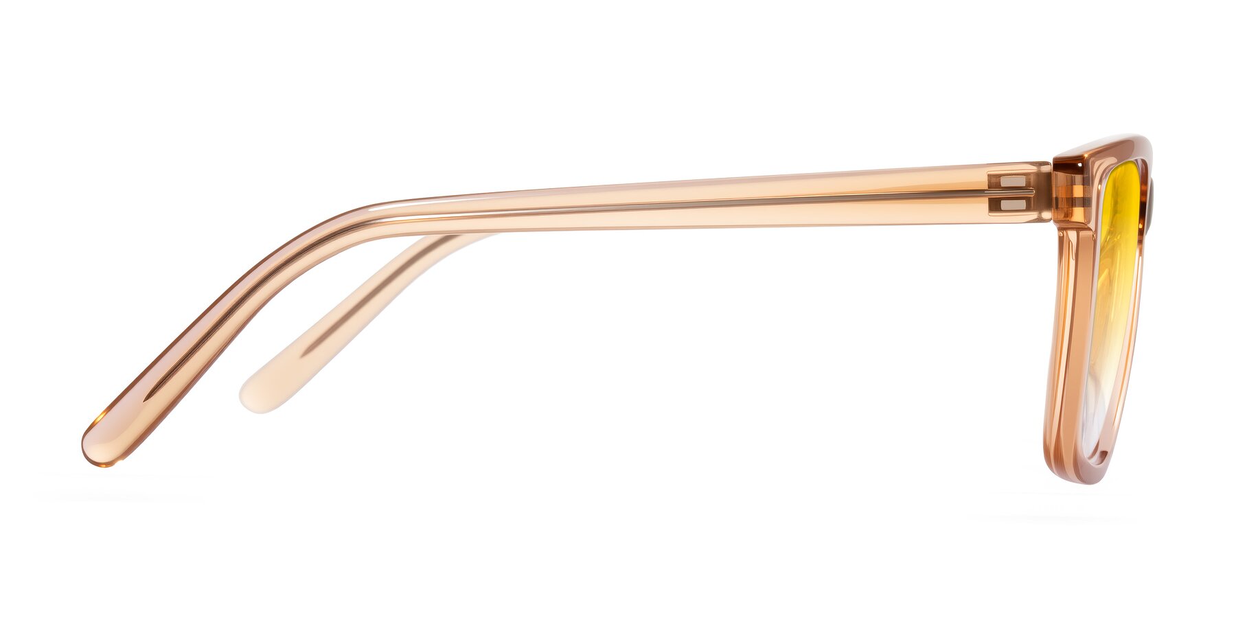 Side of Sheldon in Amber with Yellow Gradient Lenses