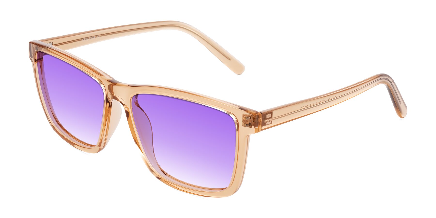 Angle of Sheldon in Amber with Purple Gradient Lenses