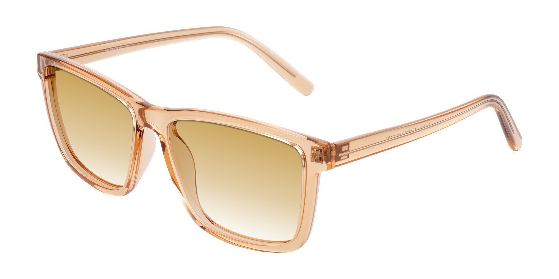 Angle of Sheldon in Amber with Champagne Gradient Lenses