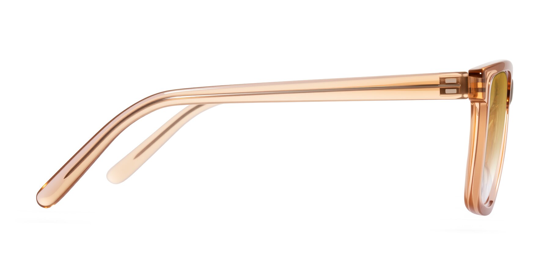 Side of Sheldon in Amber with Champagne Gradient Lenses