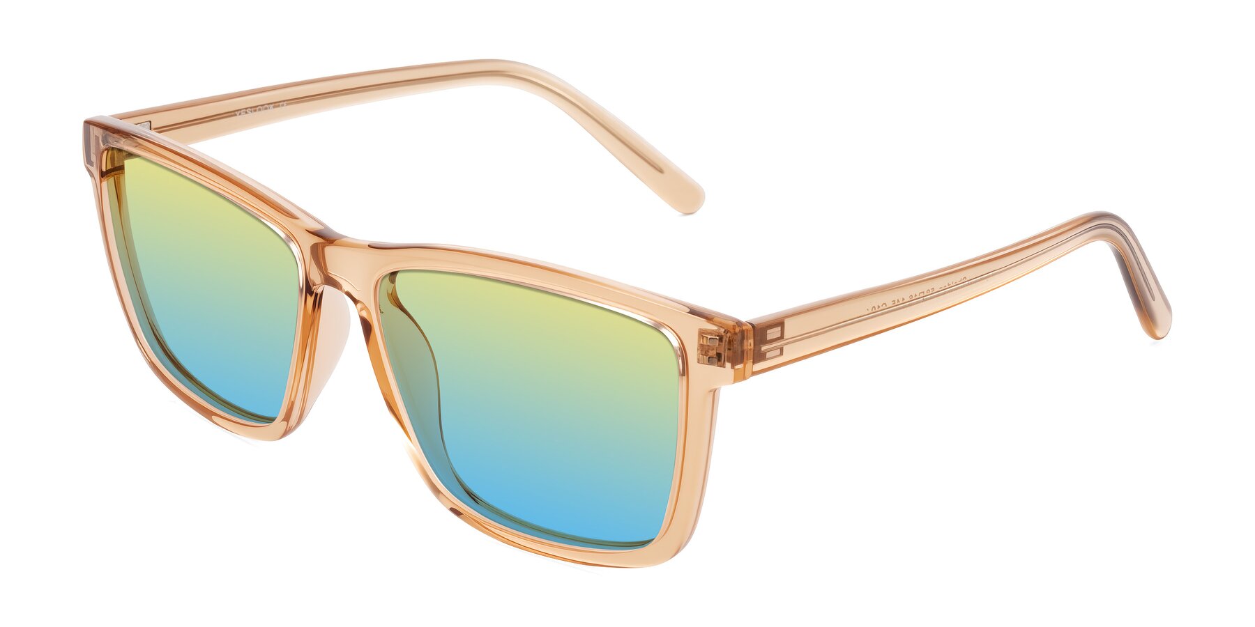 Angle of Sheldon in Amber with Yellow / Blue Gradient Lenses