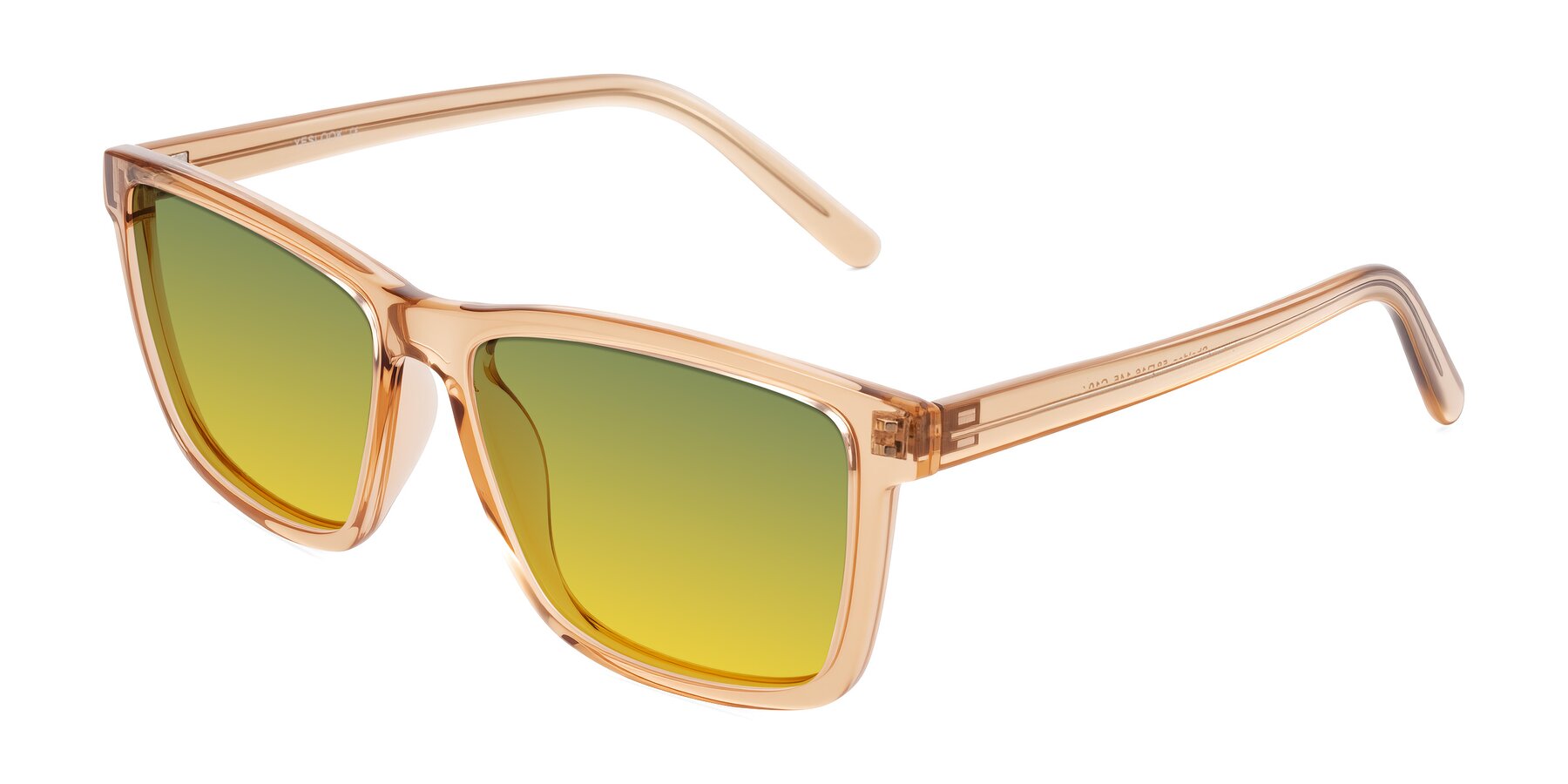 Angle of Sheldon in Amber with Green / Yellow Gradient Lenses