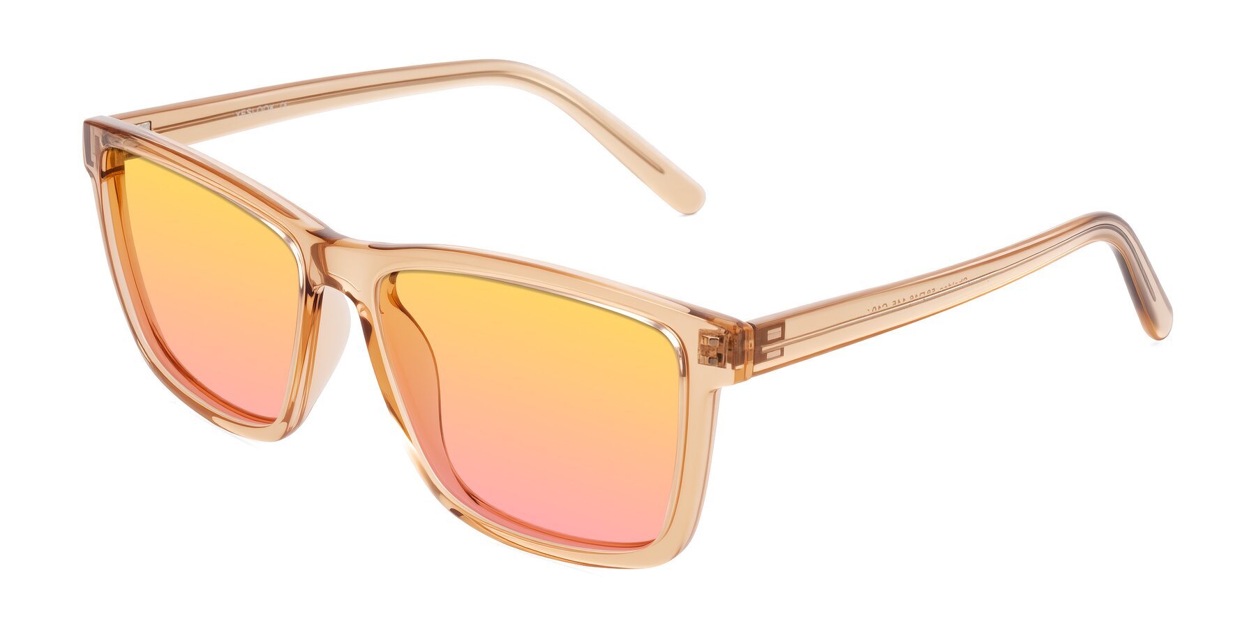 Angle of Sheldon in Amber with Yellow / Pink Gradient Lenses