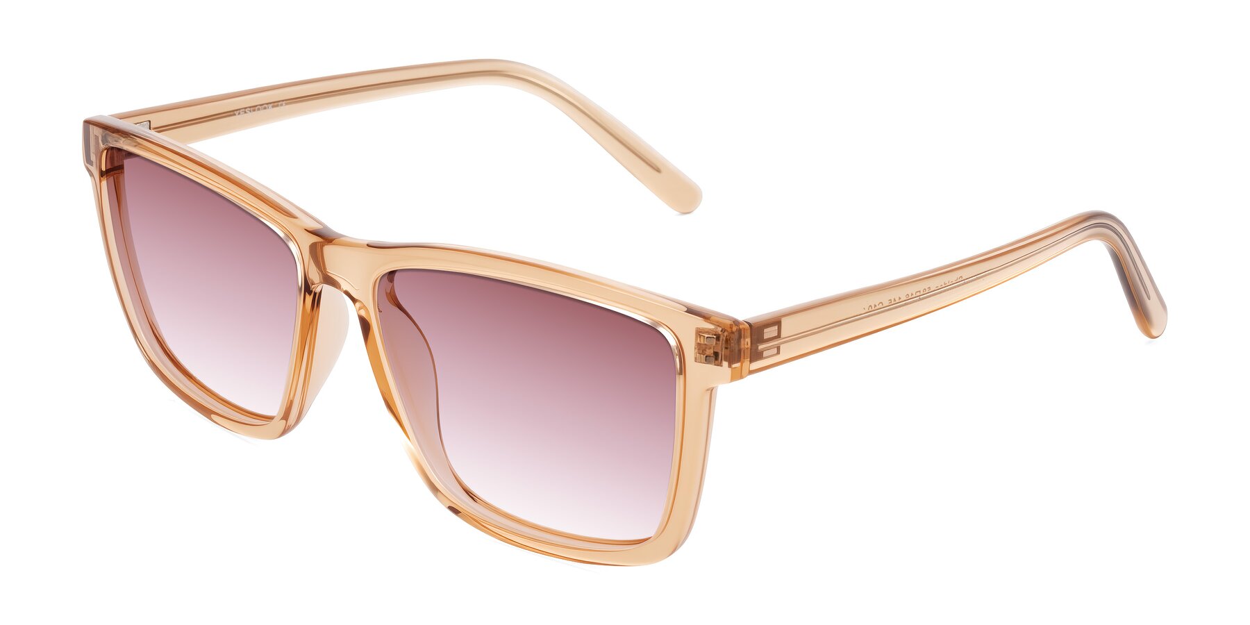 Angle of Sheldon in Amber with Garnet Gradient Lenses