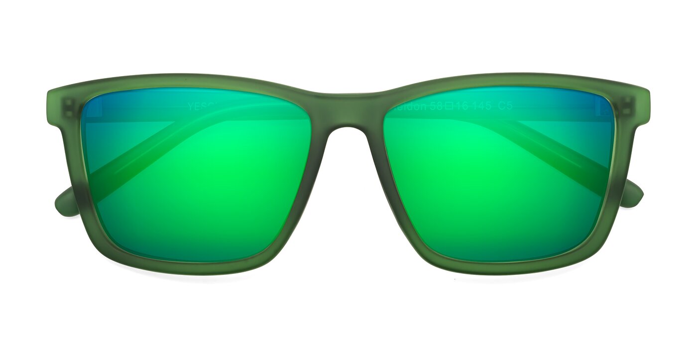 Sheldon - Green Flash Mirrored Sunglasses