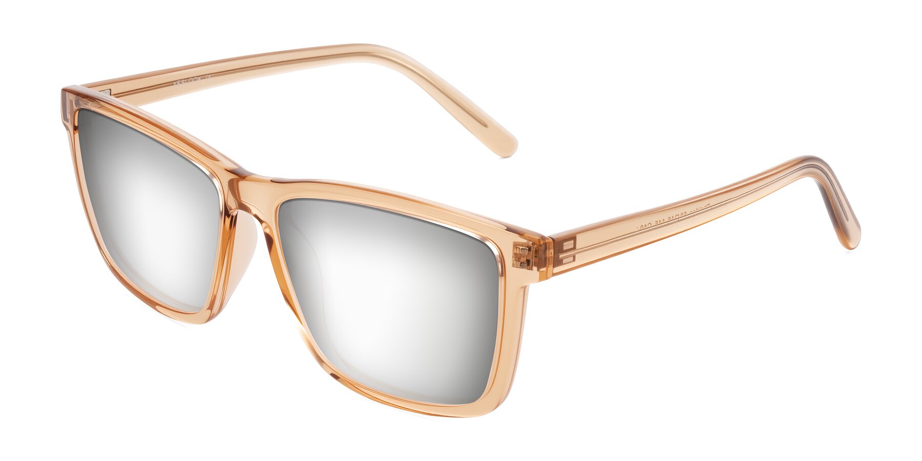 Angle of Sheldon in Amber with Silver Mirrored Lenses