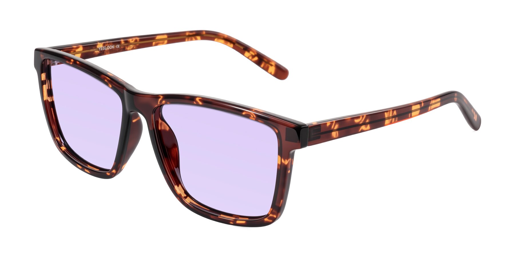 Angle of Sheldon in Tortoise with Light Purple Tinted Lenses