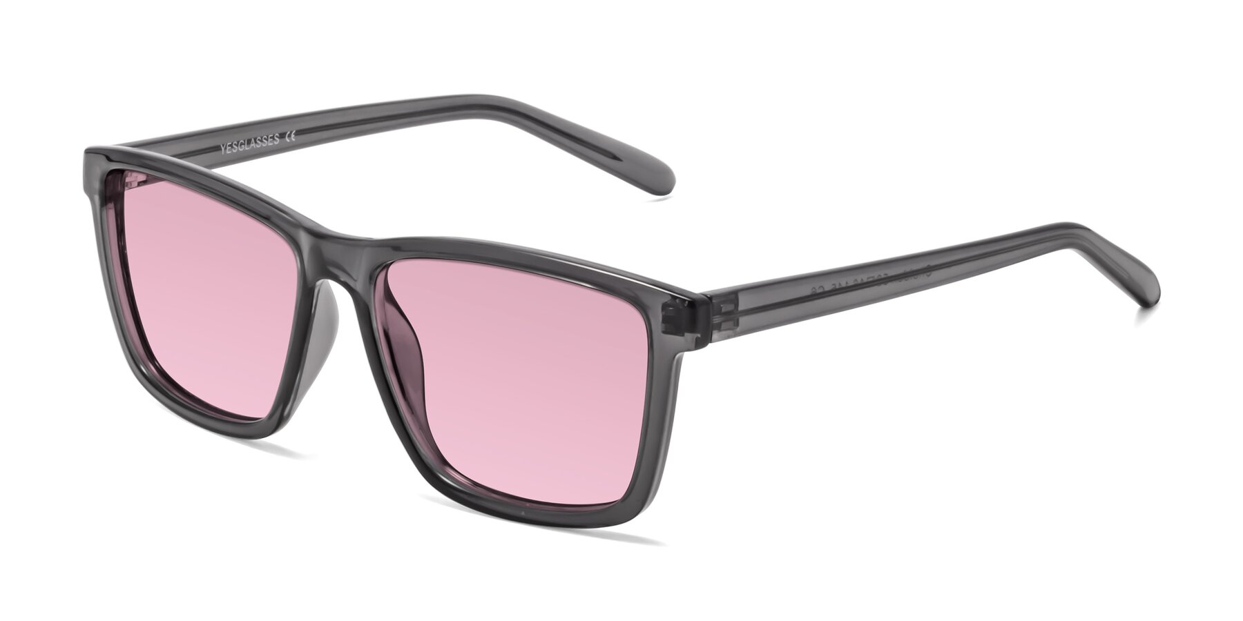 Angle of Sheldon in Transparent Gray with Light Wine Tinted Lenses