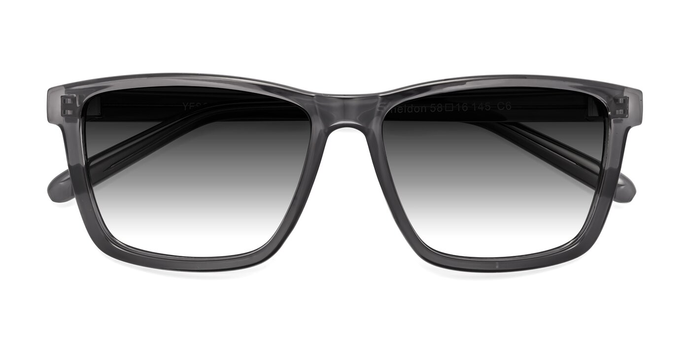 Sheldon - Transparent Gray Gradient Sunglasses