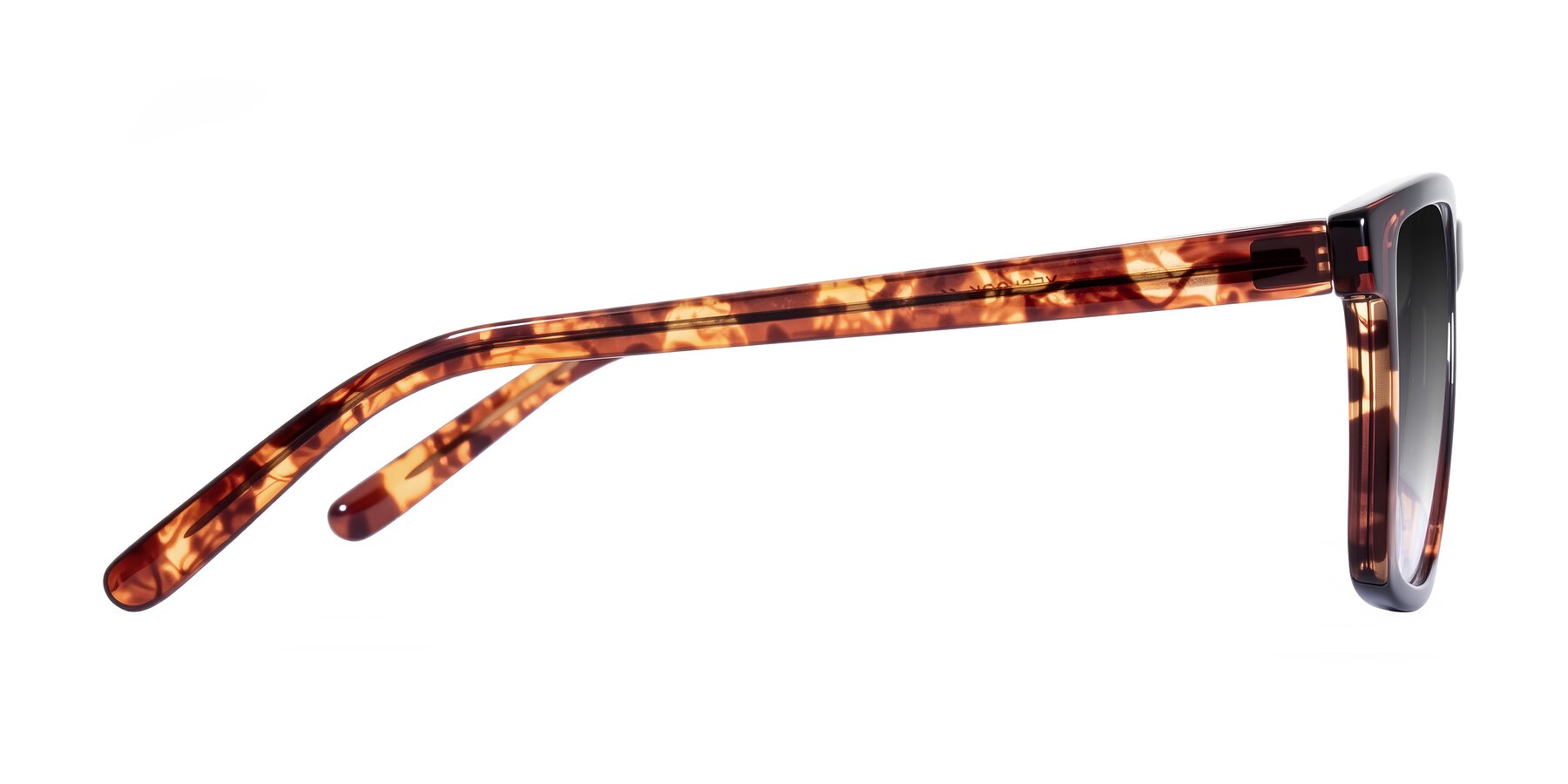 Side of Sheldon in Tortoise with Gray Gradient Lenses