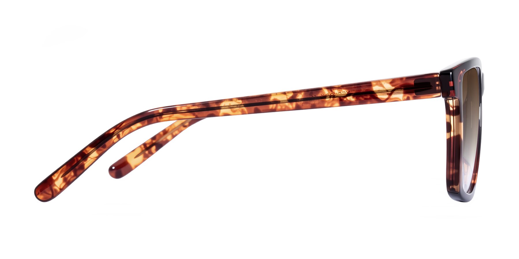 Side of Sheldon in Tortoise with Brown Gradient Lenses