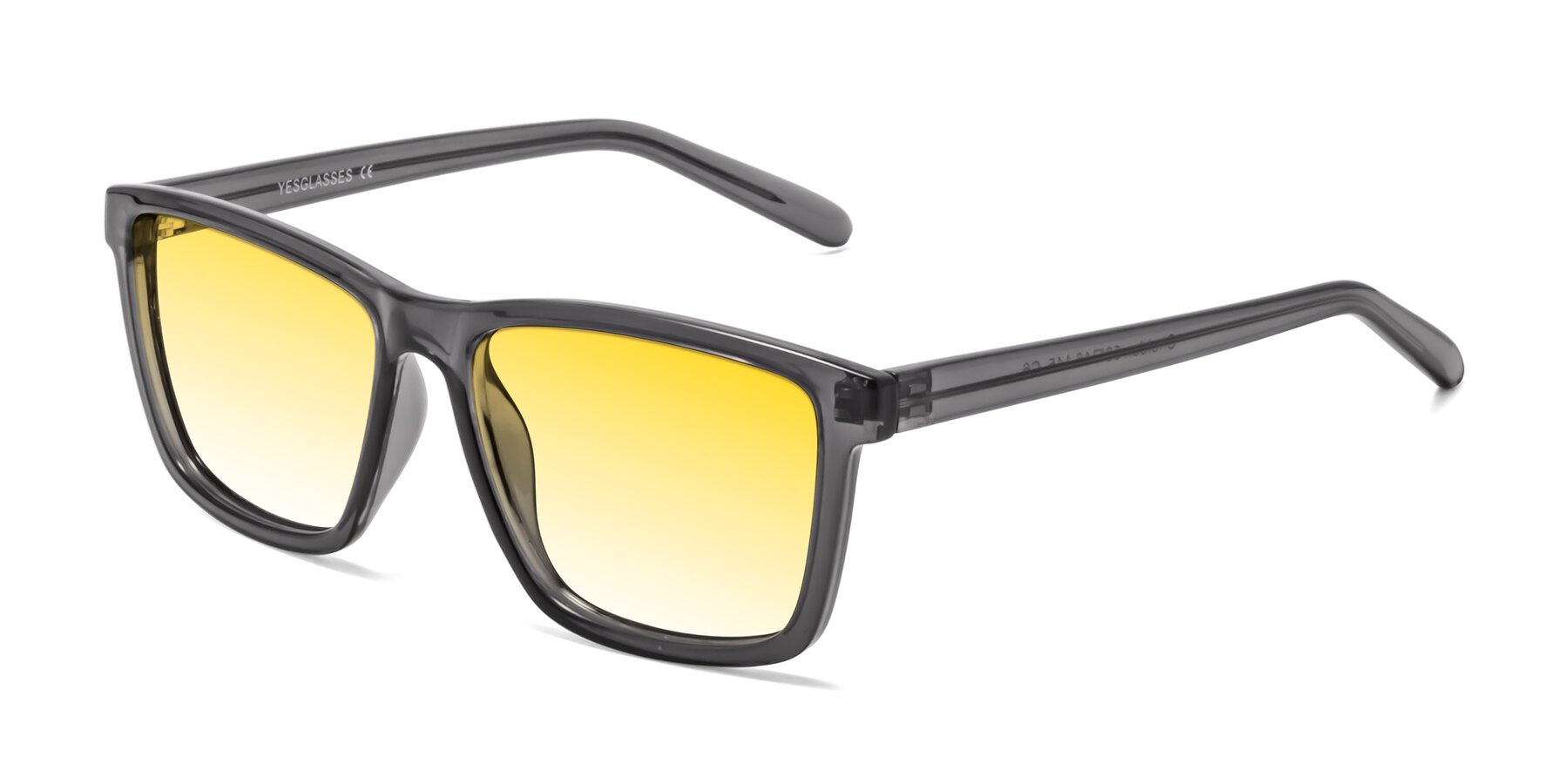 Angle of Sheldon in Transparent Gray with Yellow Gradient Lenses