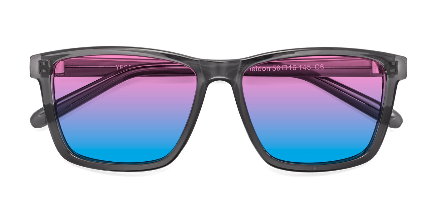 Sheldon - Transparent Gray Gradient Sunglasses