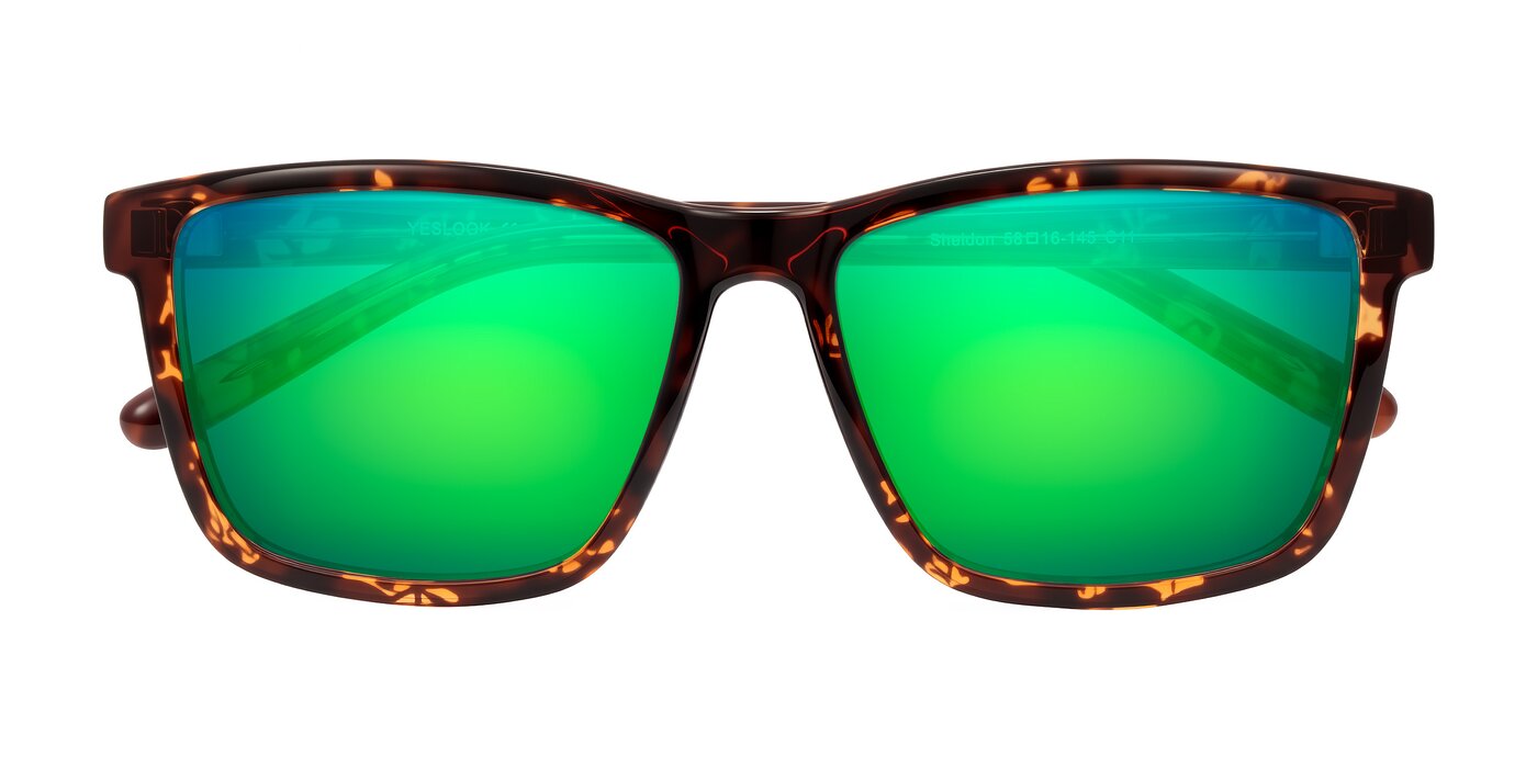 Sheldon - Tortoise Brown Flash Mirrored Sunglasses
