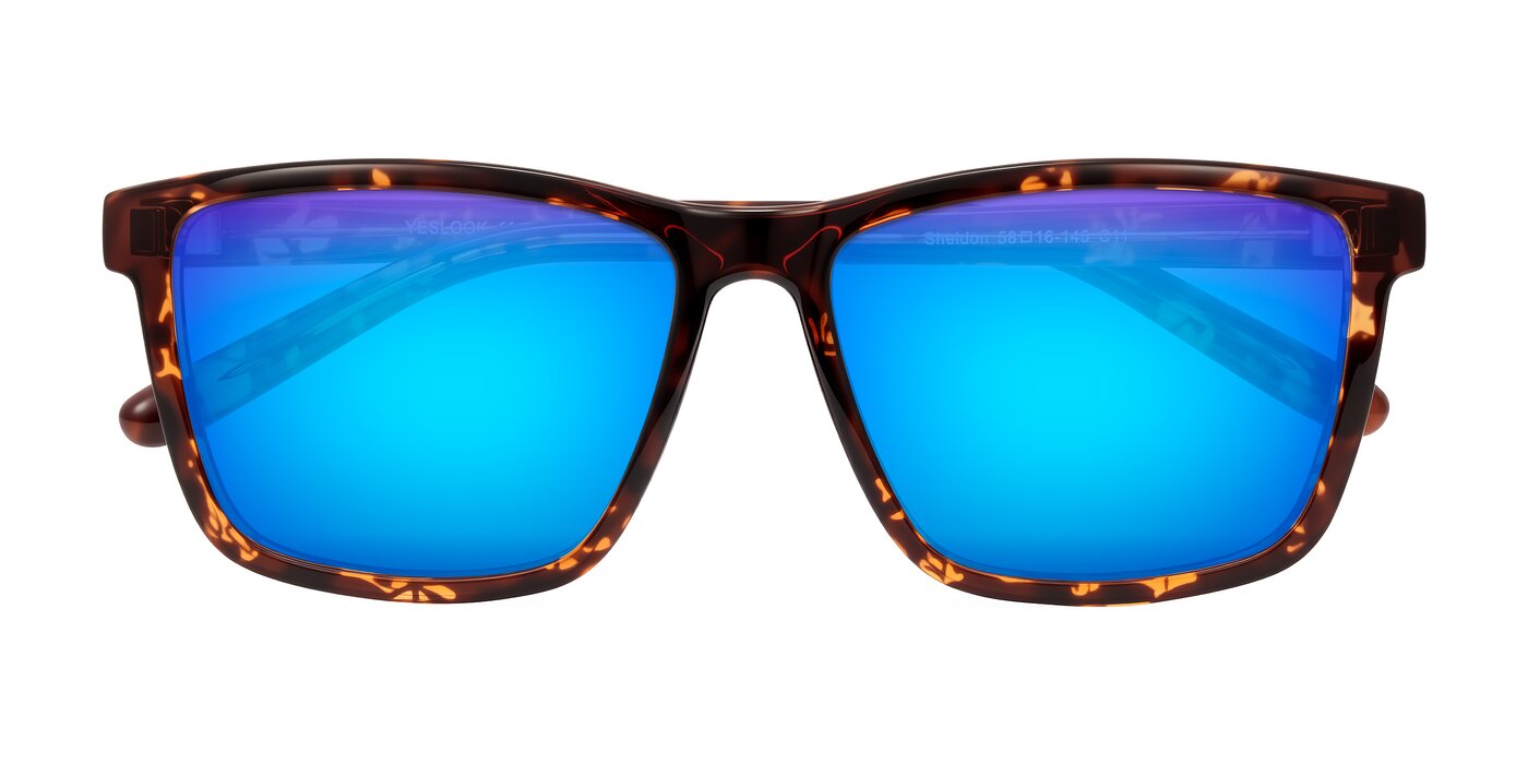 Sheldon - Tortoise Flash Mirrored Sunglasses