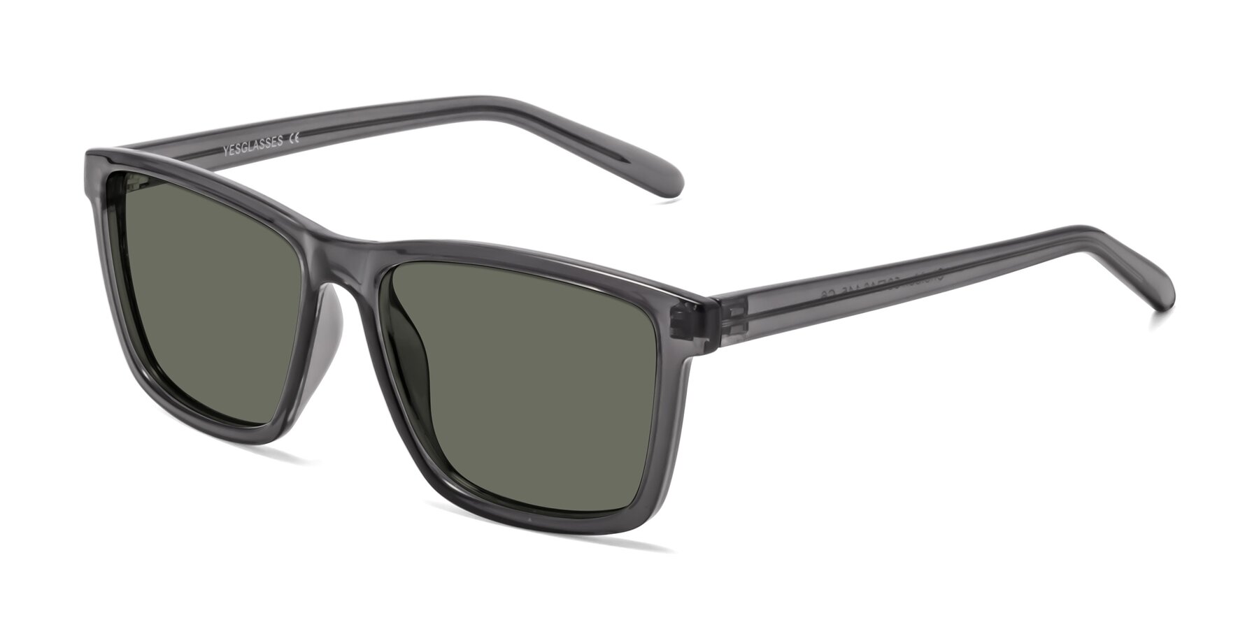 Angle of Sheldon in Transparent Gray with Gray Polarized Lenses