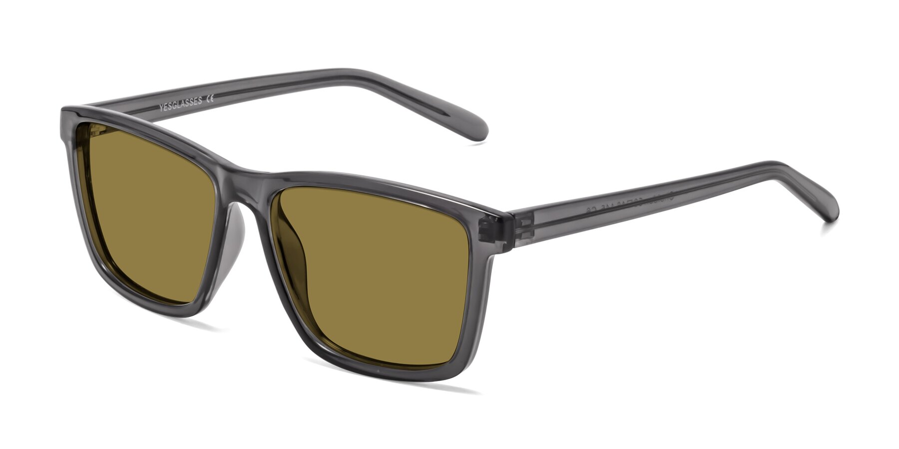Angle of Sheldon in Transparent Gray with Brown Polarized Lenses