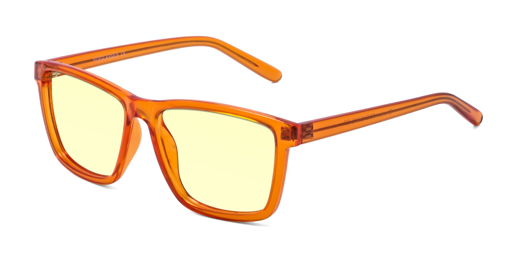 Angle of Sheldon in Orange with Light Yellow Tinted Lenses
