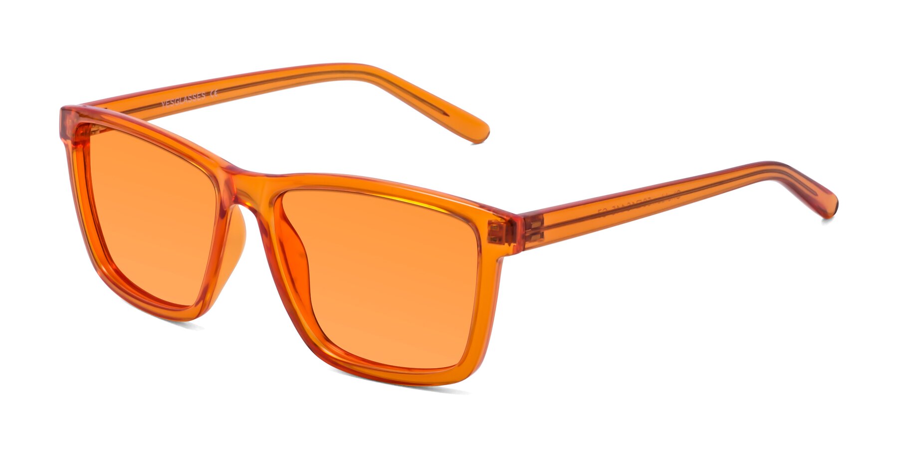Angle of Sheldon in Orange with Orange Tinted Lenses