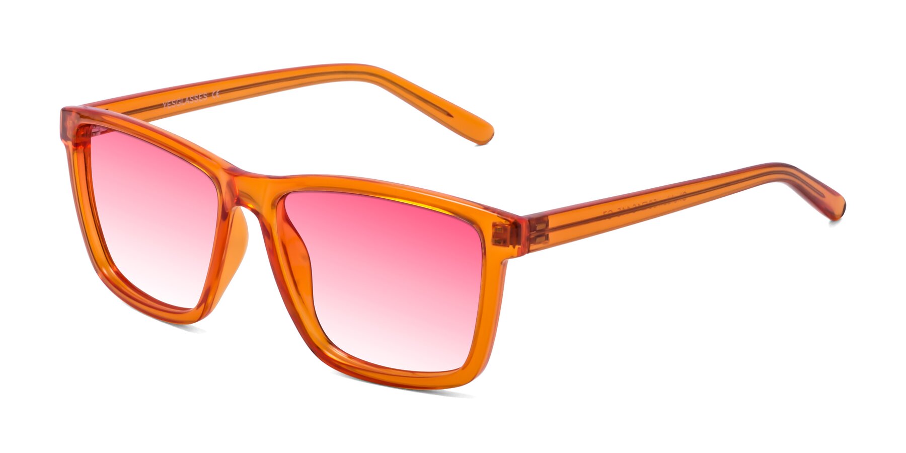 Angle of Sheldon in Orange with Pink Gradient Lenses