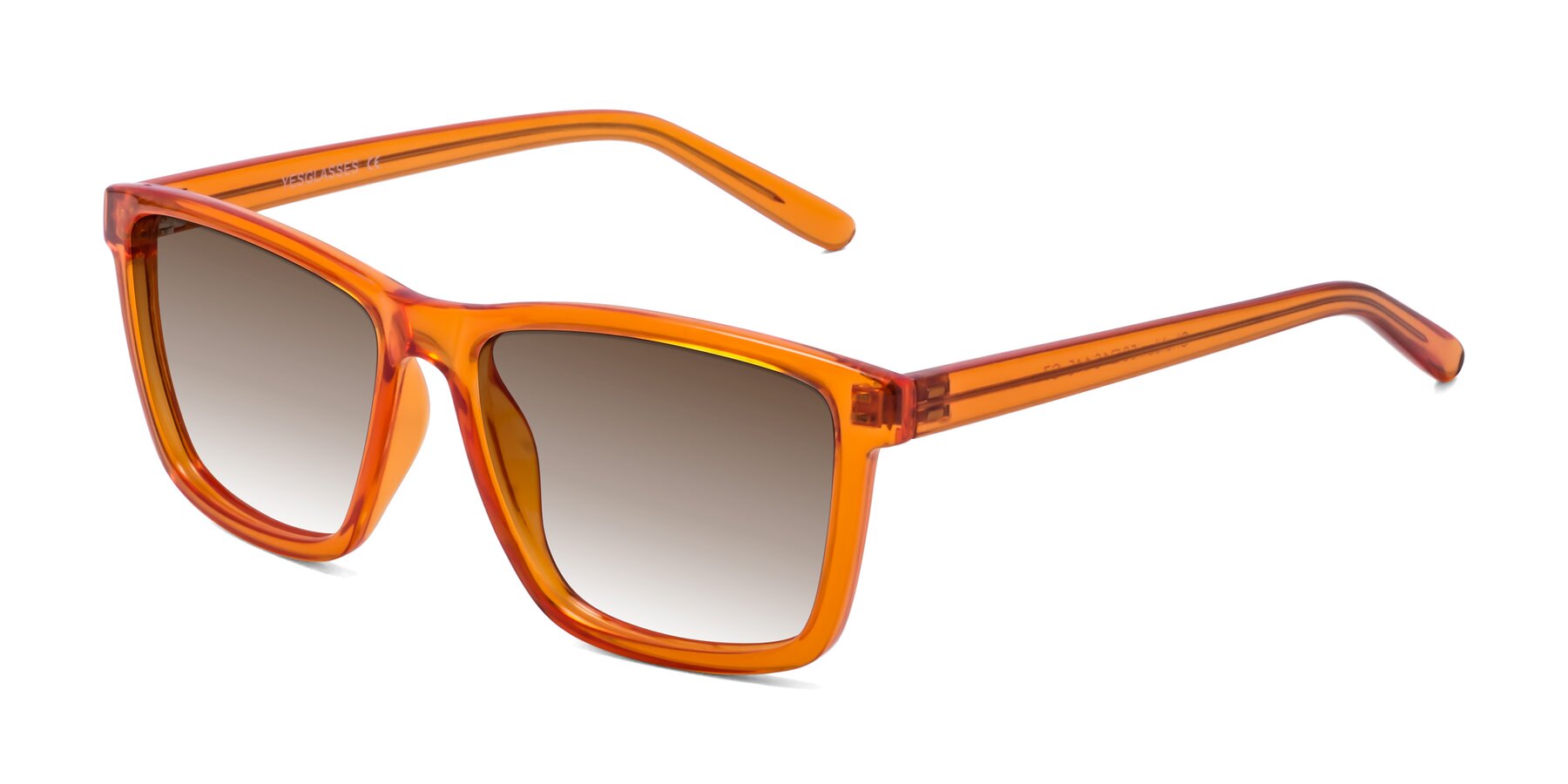 Angle of Sheldon in Orange with Brown Gradient Lenses