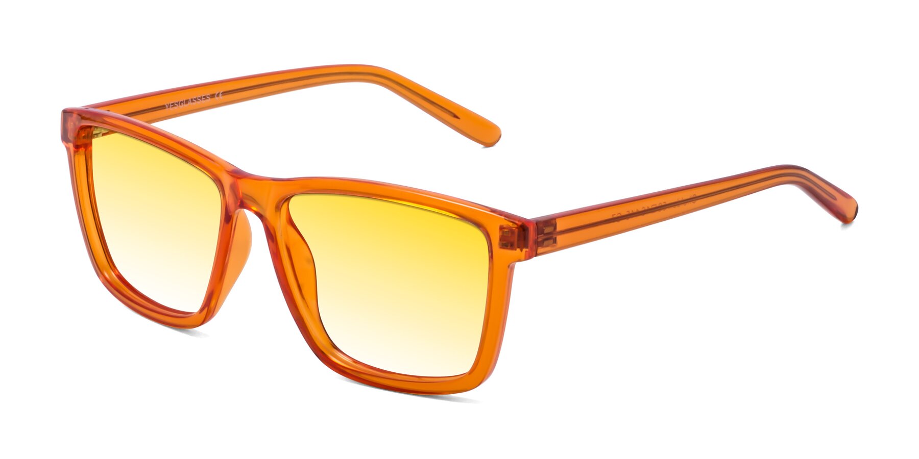 Angle of Sheldon in Orange with Yellow Gradient Lenses