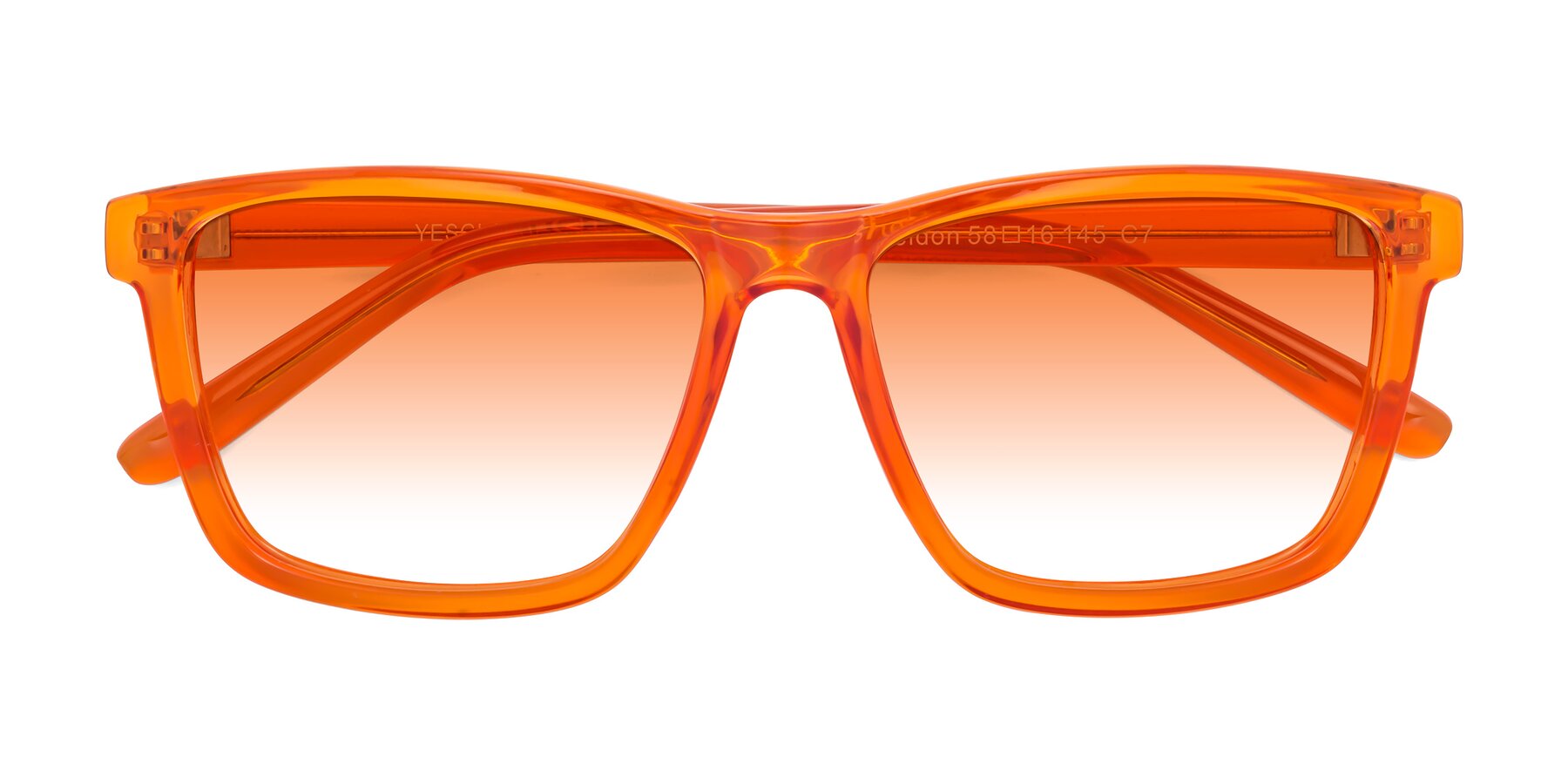 Folded Front of Sheldon in Orange with Orange Gradient Lenses