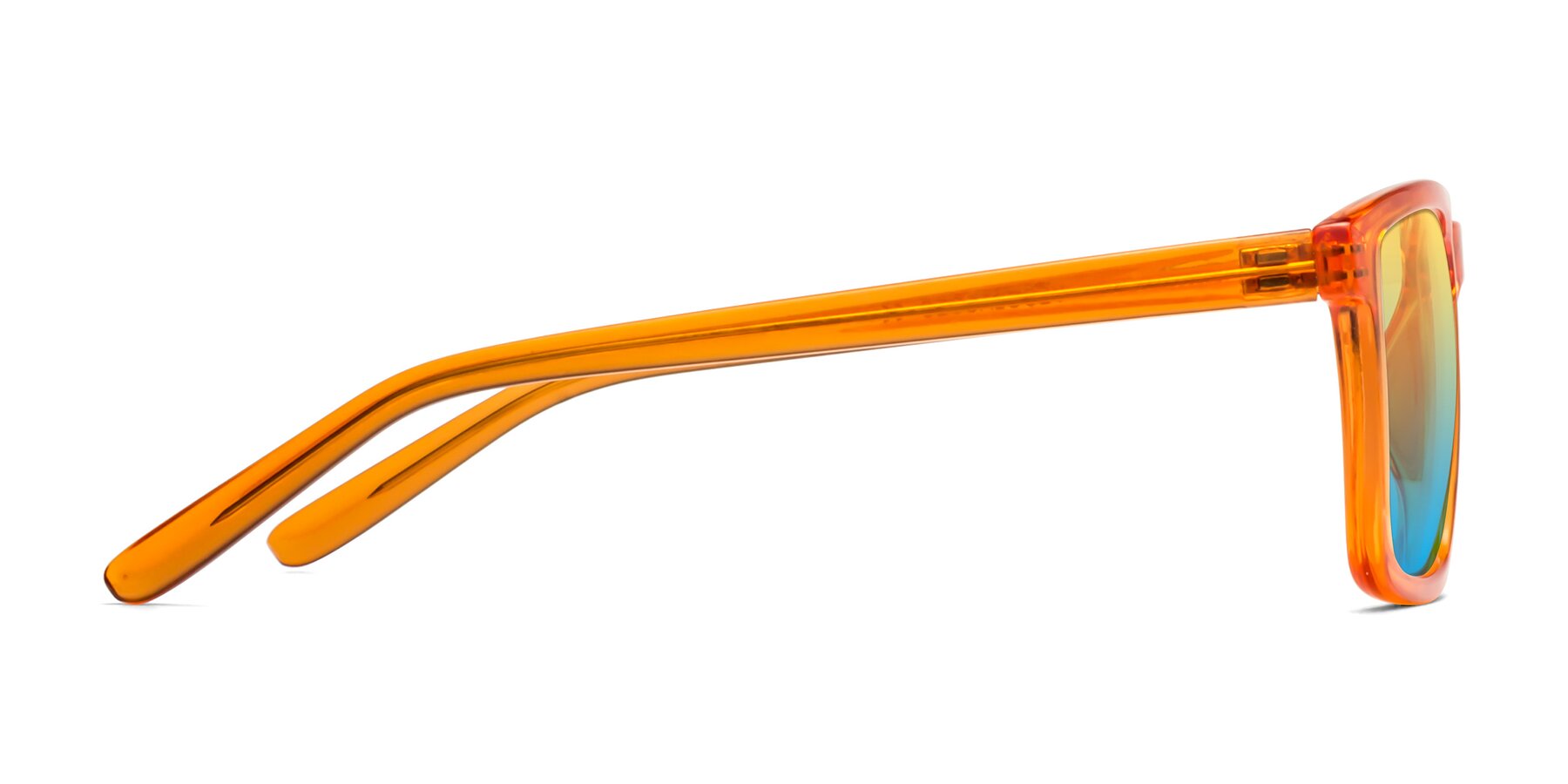 Side of Sheldon in Orange with Yellow / Blue Gradient Lenses