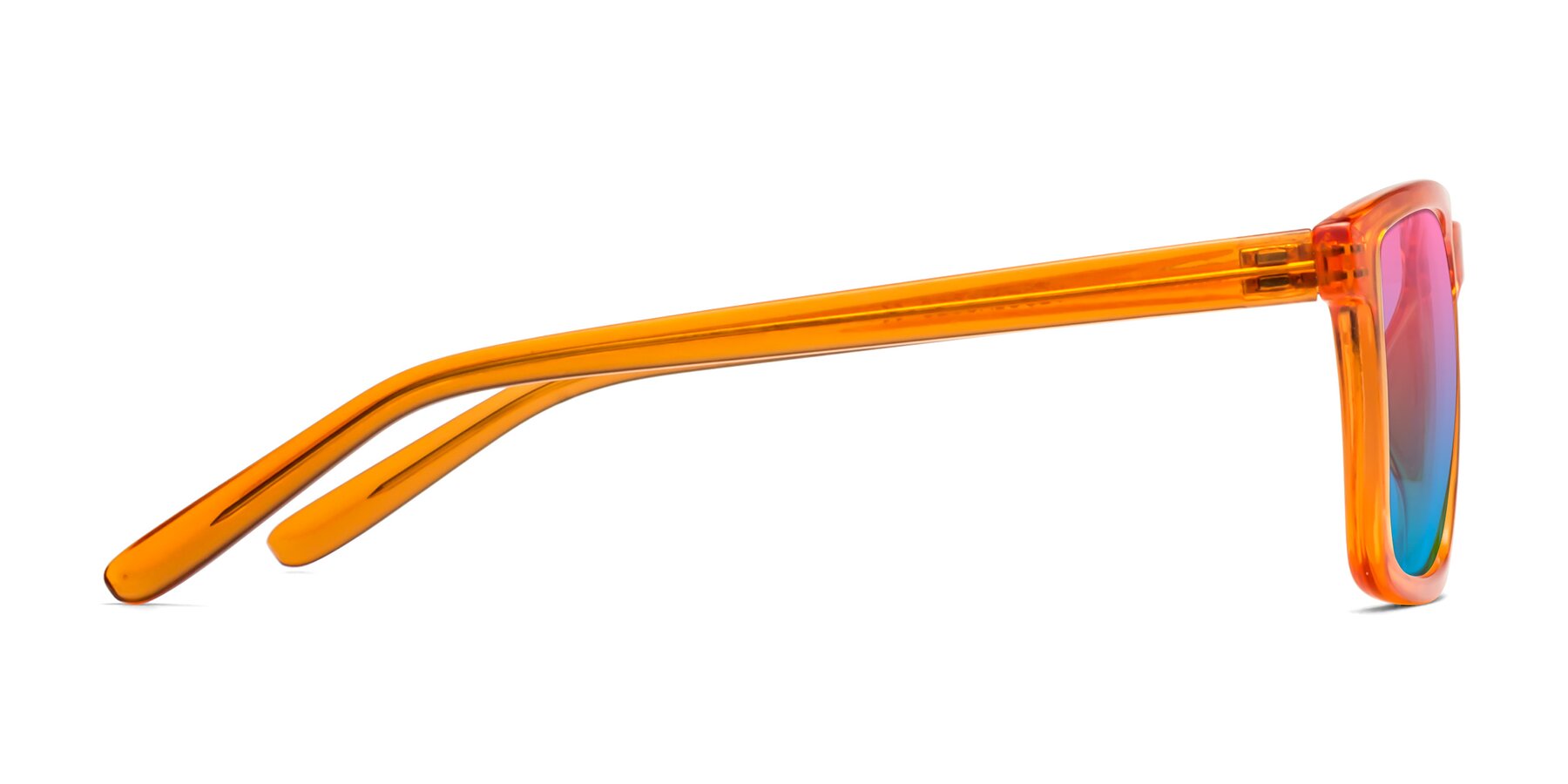 Side of Sheldon in Orange with Pink / Blue Gradient Lenses