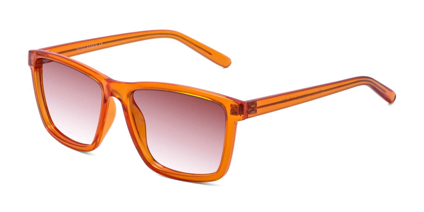 Angle of Sheldon in Orange with Garnet Gradient Lenses