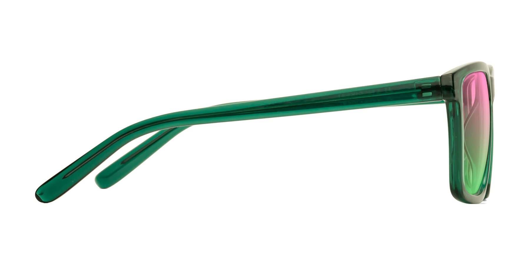 Side of Sheldon in Green with Pink / Green Gradient Lenses