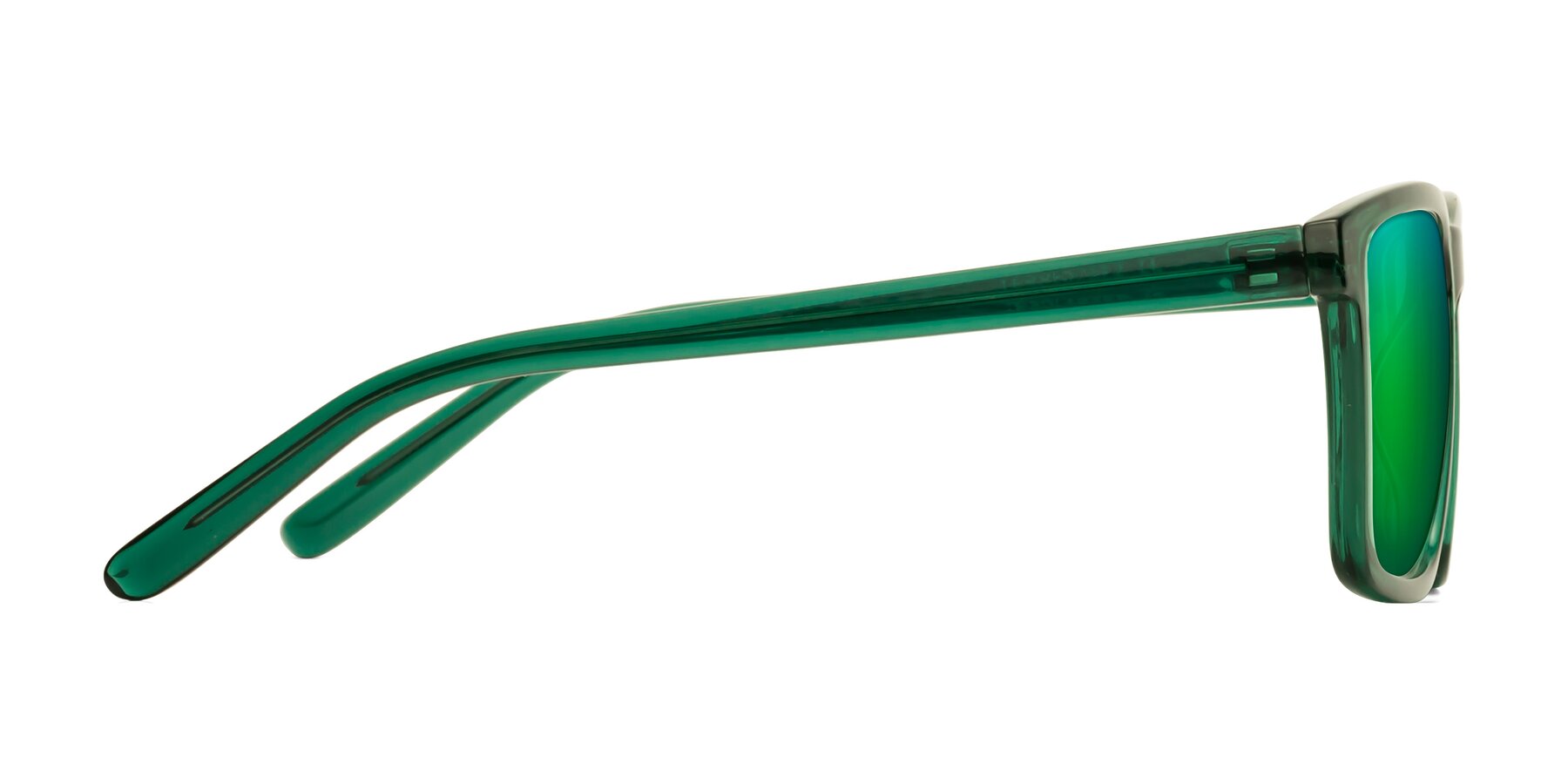 Side of Sheldon in Green with Green Mirrored Lenses