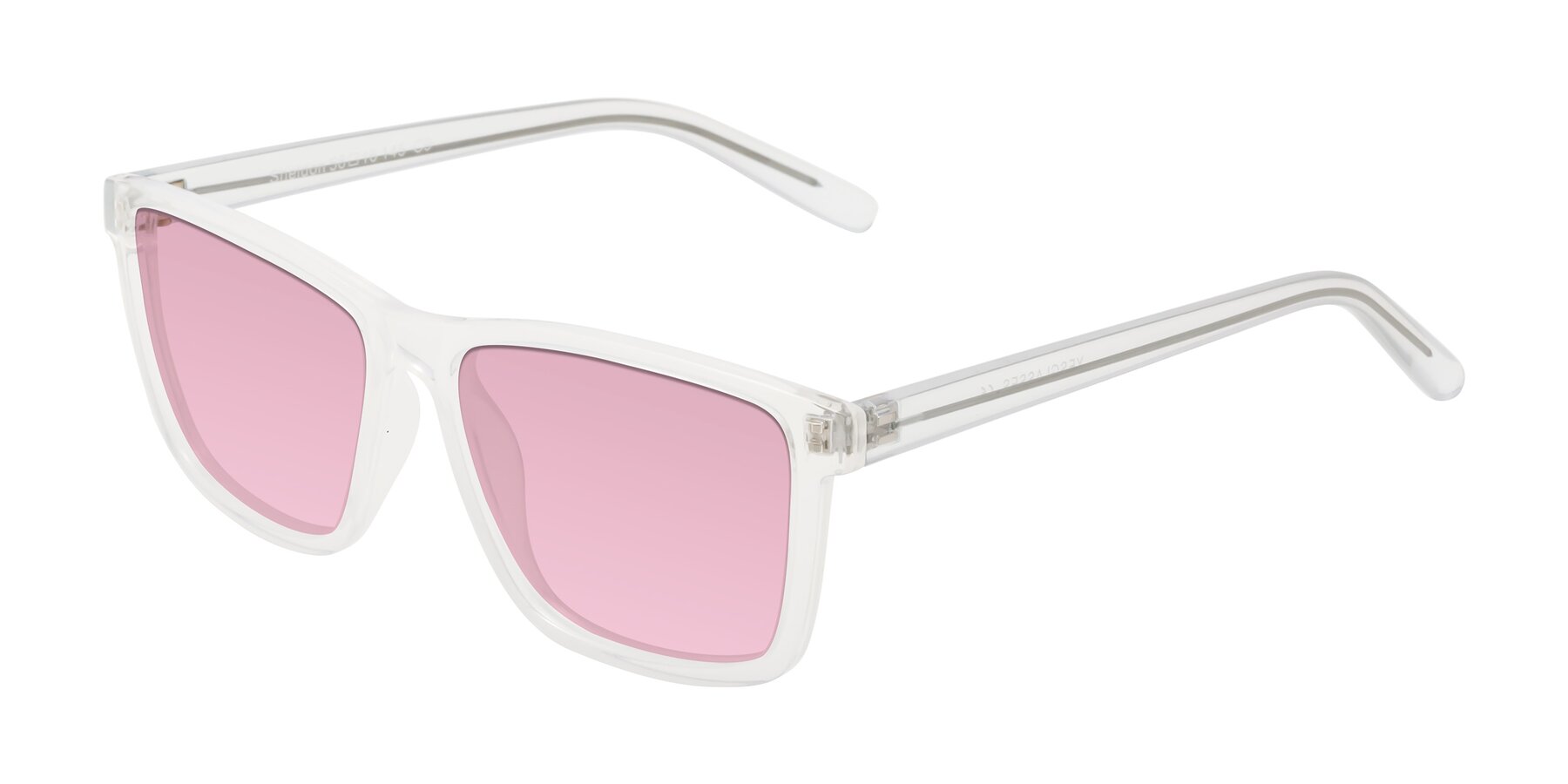 Angle of Sheldon in Translucent White with Light Wine Tinted Lenses