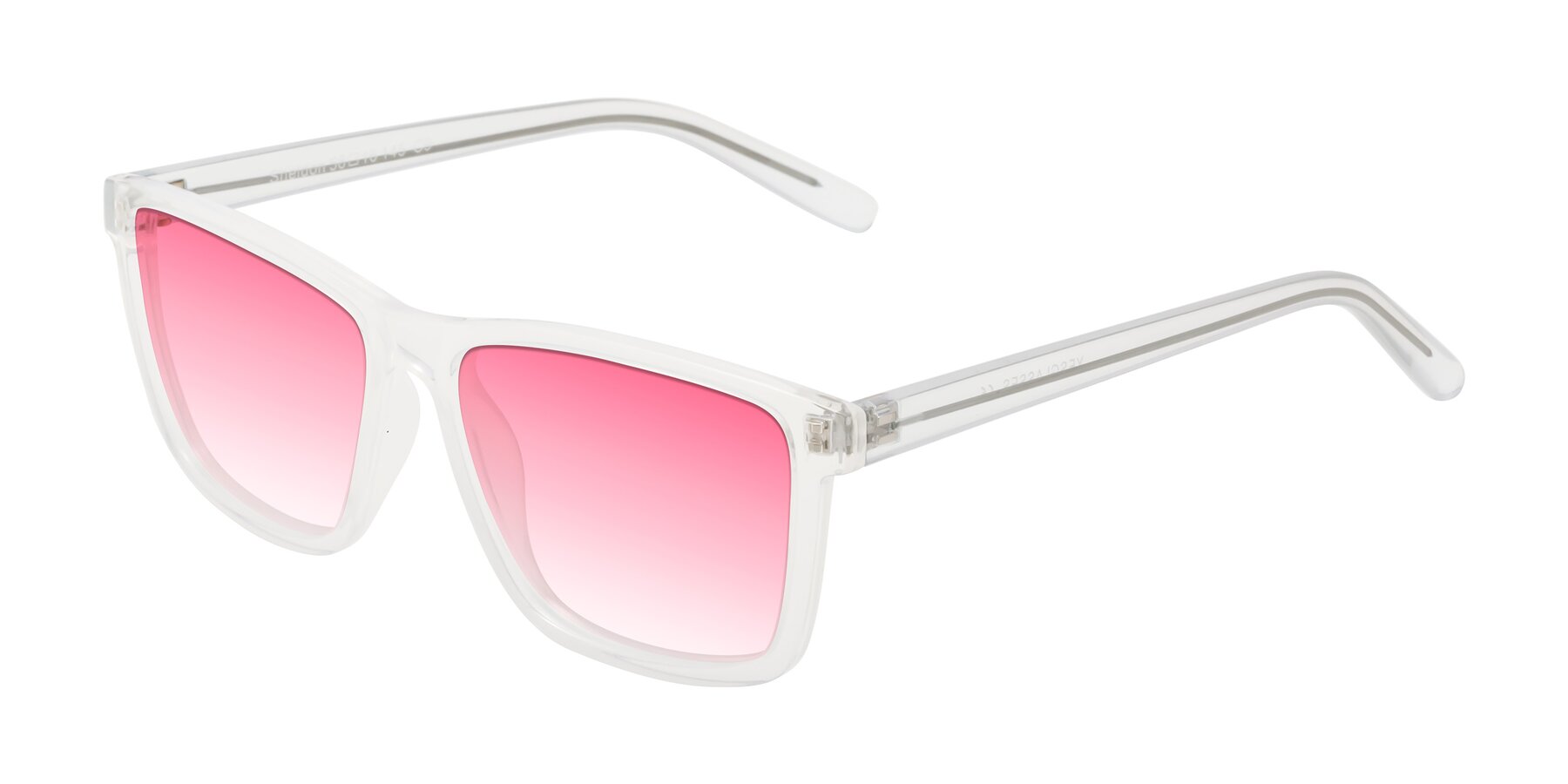 Angle of Sheldon in Translucent White with Pink Gradient Lenses