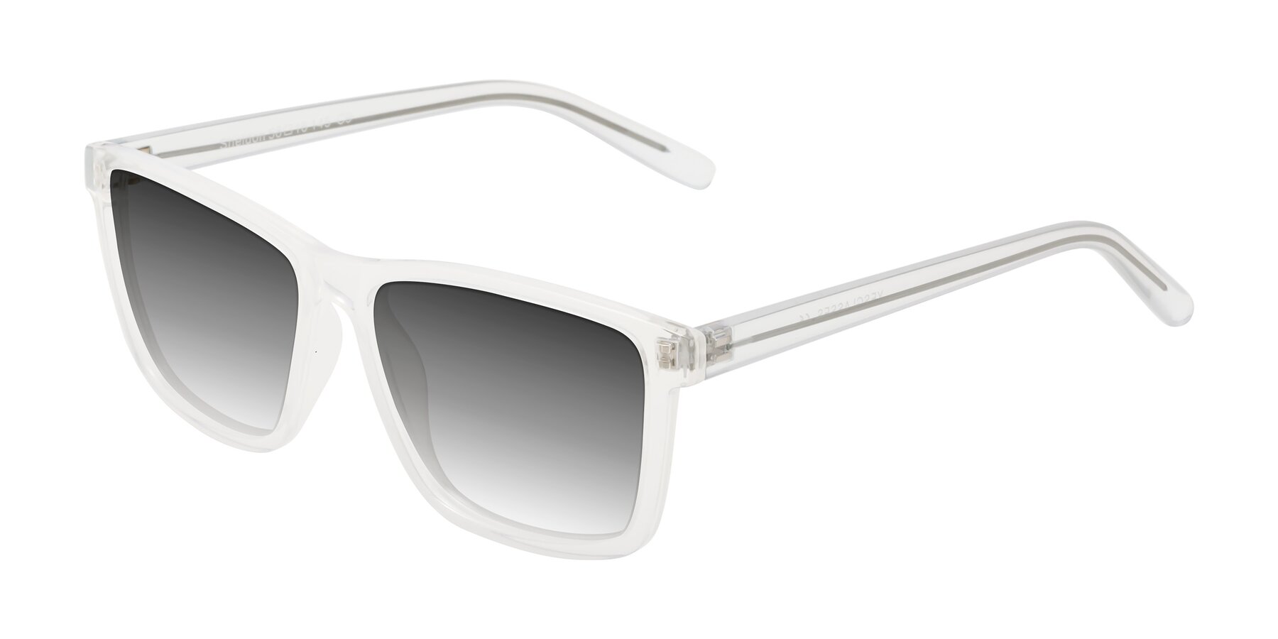 Angle of Sheldon in Translucent White with Gray Gradient Lenses