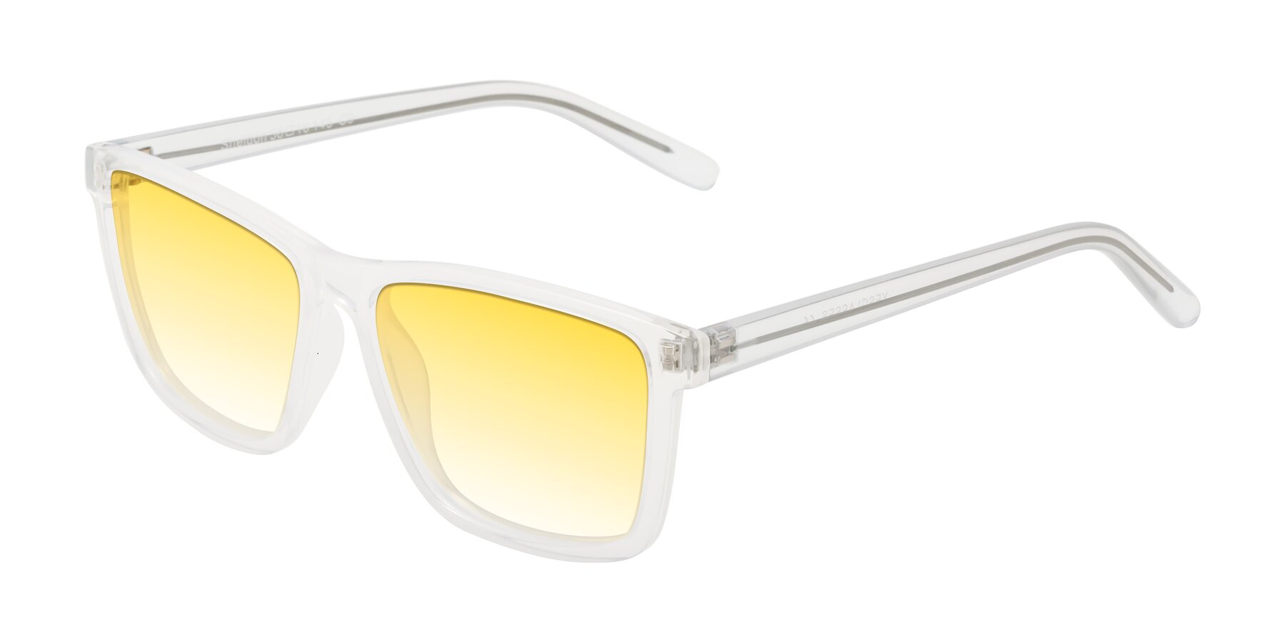 Angle of Sheldon in Translucent White with Yellow Gradient Lenses