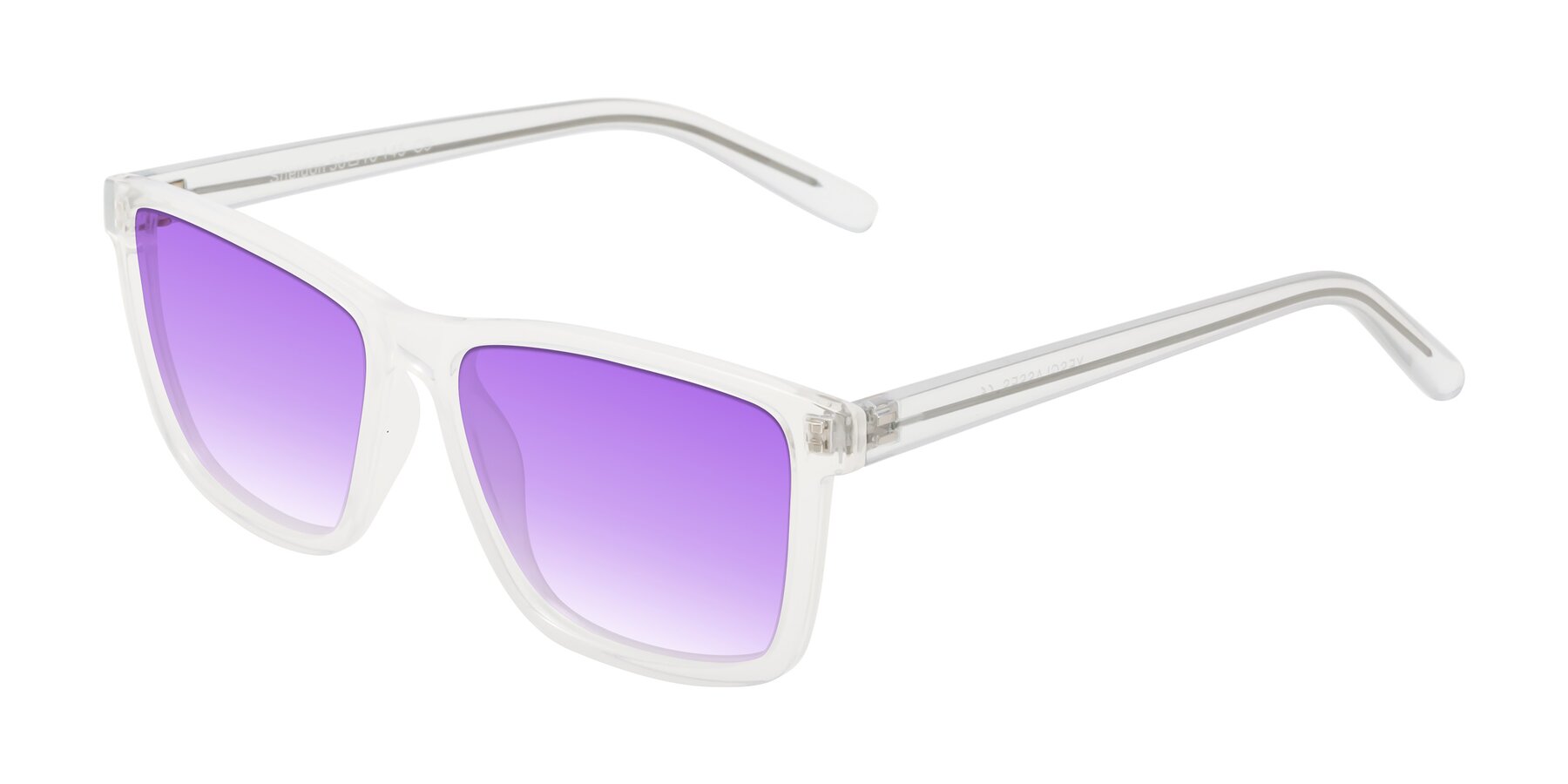 Angle of Sheldon in Translucent White with Purple Gradient Lenses